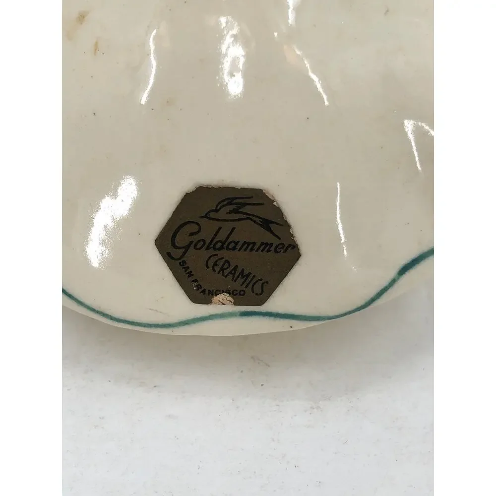 Vintage Goldammer Ceramics San Francisco Teal Girl Vase